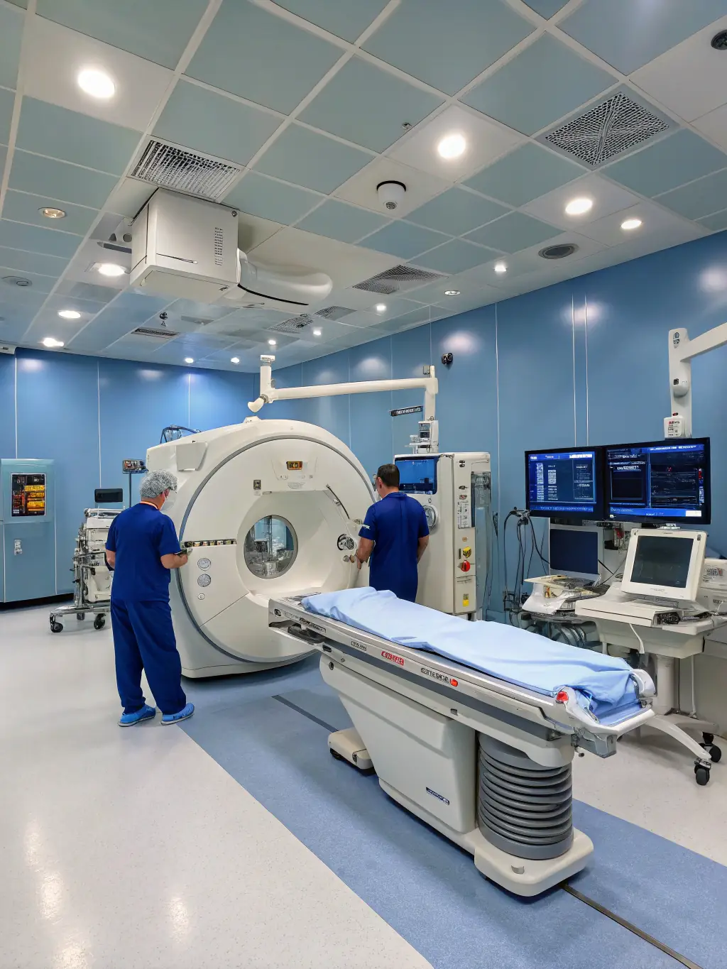 Modern medical center showcasing advanced healthcare technology and patient-friendly design.
